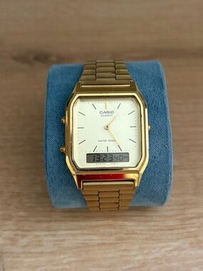 Vintage Casio Watch in gold